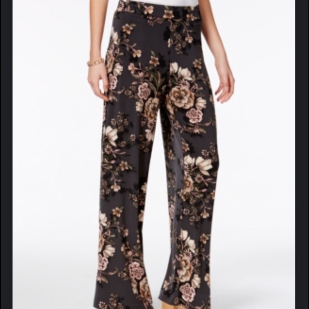 Style com printed wide leg pants